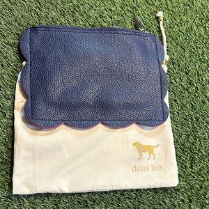NEW Deux Lux Textured Blue Clutch Pochette Bag